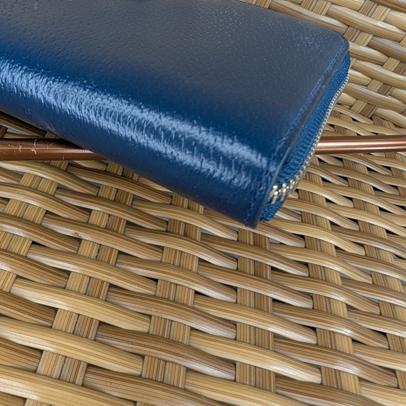 Kate Spade Grove Street Neda Leather Wrap Around Wallet Blazer Blue - Picture 7 of 16